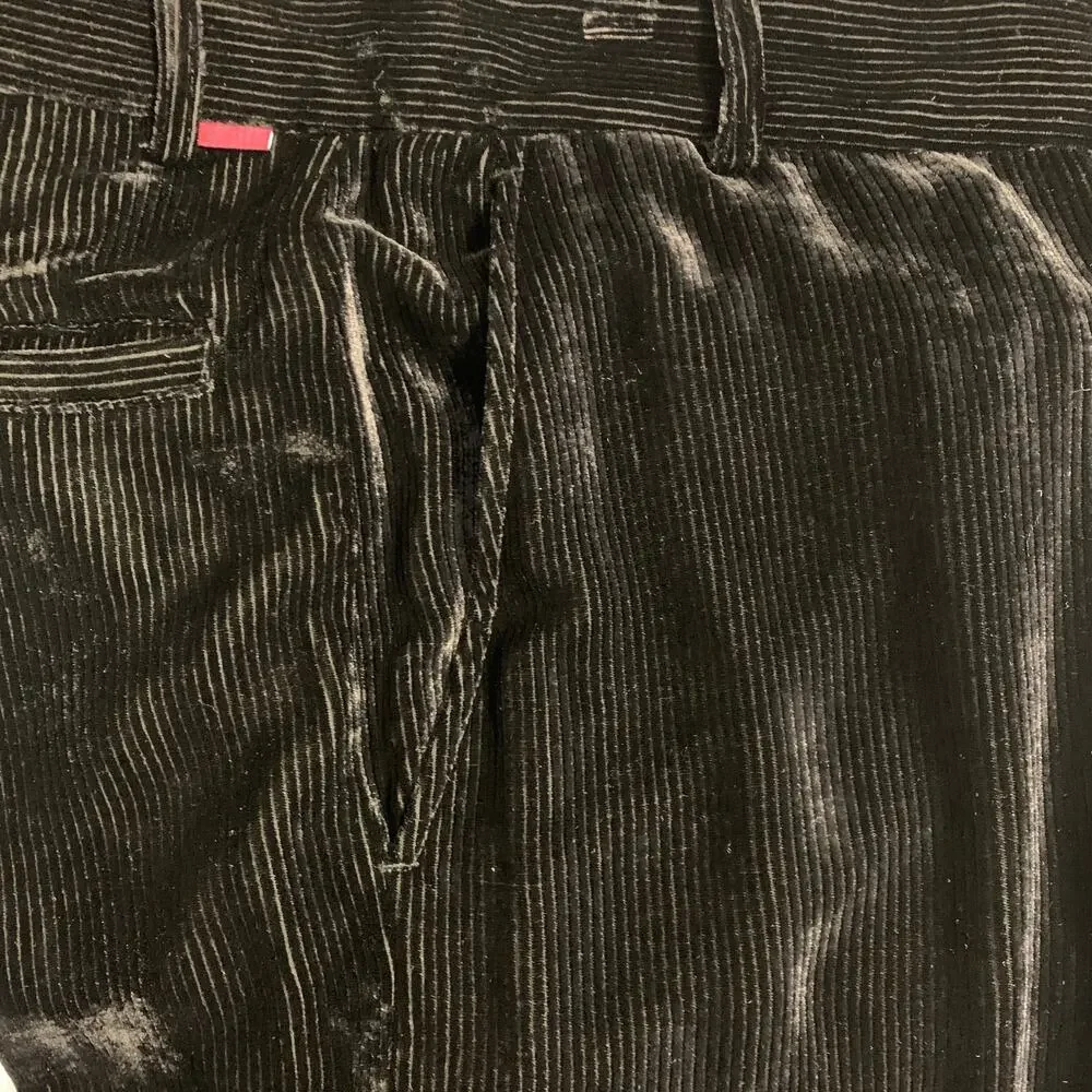 SIES MARJAN Size S Black Velvet Silk Cotton Button Up Shirt Pants Set